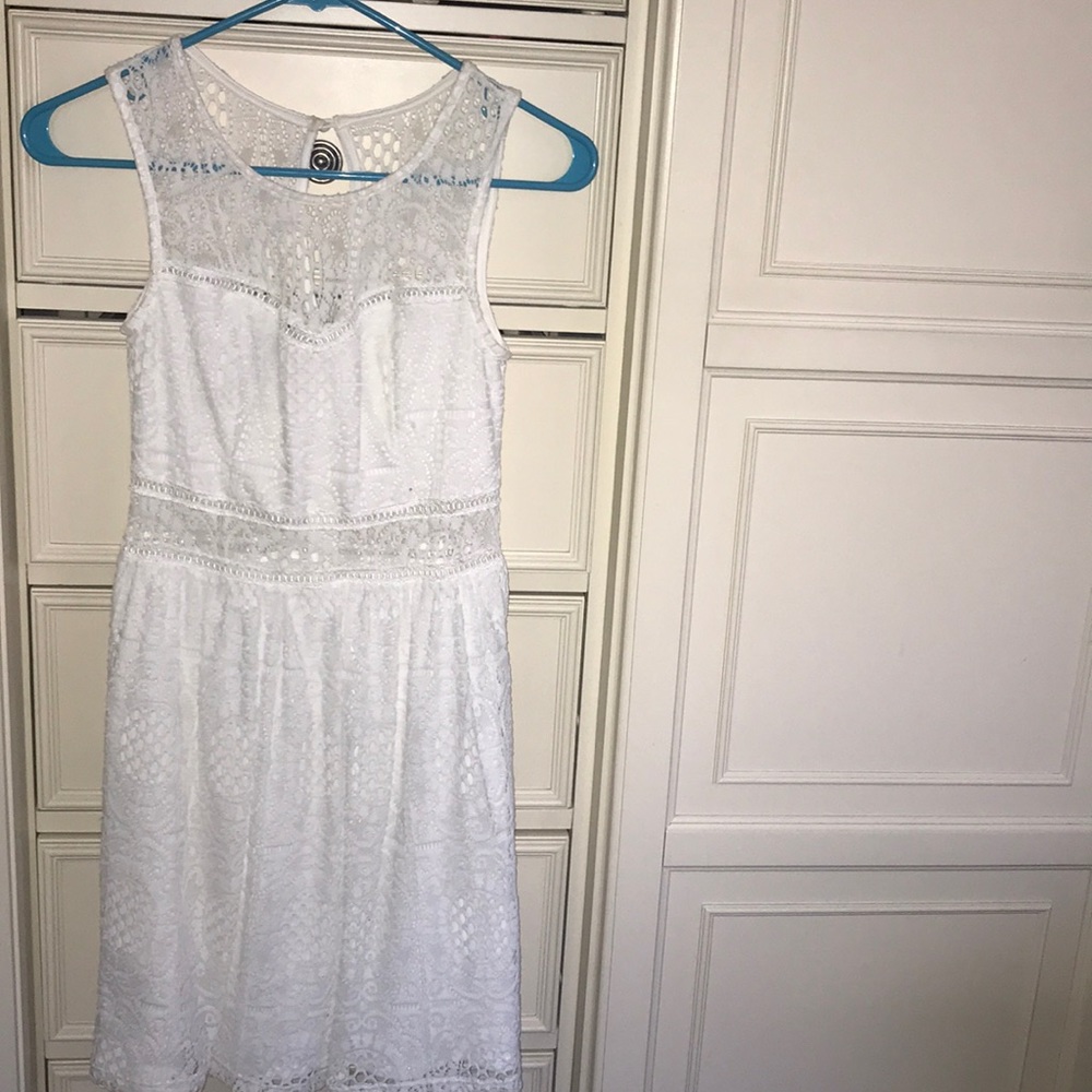 by by white lace dress
